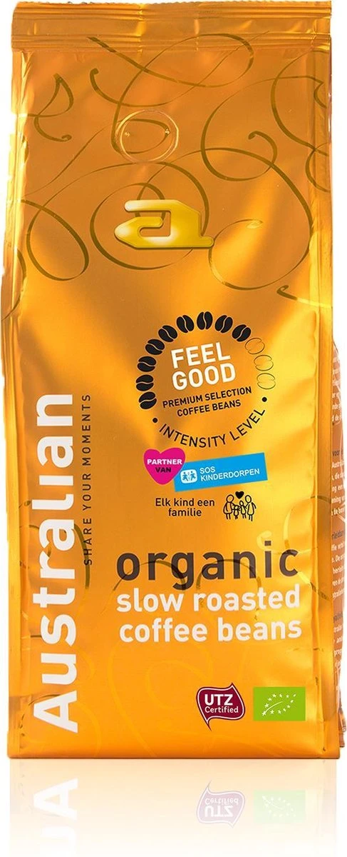 Australian coffee beans Feel Good -4 x 500 gram- UTZ organic Australian Coffee Beans Feel Good -4 X 500 Gram- UTZ Organic -Lavazza Winkel