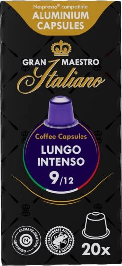 Gran Maestro Italiano - Lungo Intenso - Koffiecups - Nespresso Compatibel Capsules - Krachtige Smaak - 6 X 20 Cups 5 Gran Maestro Italiano - Lungo Intenso - Koffiecups - Nespresso Compatibel Capsules - Krachtige Smaak - 6 X 20 Cups -Lavazza Winkel 552x1200 1