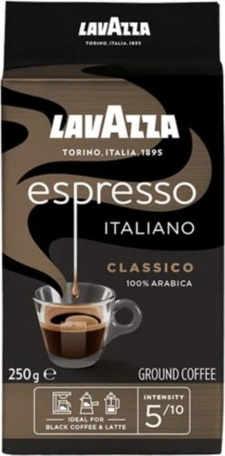Lavazza Espresso Italiano Classico Gemalen / Filterkoffie - 8 X 250 Gram -Lavazza Winkel 592x1200