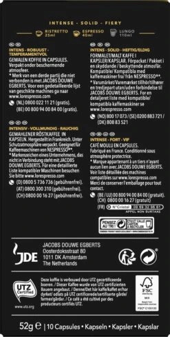 L'OR Espresso Forza Koffiecups - Intensiteit 9/12 - 10 X 10 Capsules -Lavazza Winkel 606x1200 8