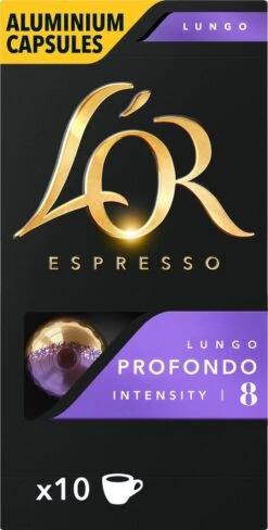 L'OR Lungo Profondo Koffiecups - Intensiteit 8/12 - 10 X 10 Capsules -Lavazza Winkel 607x1200 12