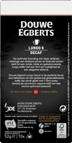 Douwe Egberts Lungo Decaf Koffiecups - Intensiteit 6/12 - 10 X 10 Capsules -Lavazza Winkel 607x1200 4