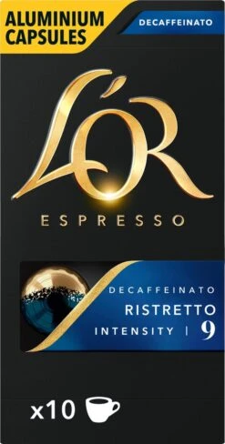 L'OR Espresso Ristretto Decaffeinato - Intensiteit 9/12 - 10 X 10 Capsules 10 L'OR Espresso Ristretto Decaffeinato - Intensiteit 9/12 - 10 X 10 Capsules -Lavazza Winkel 607x1200 8
