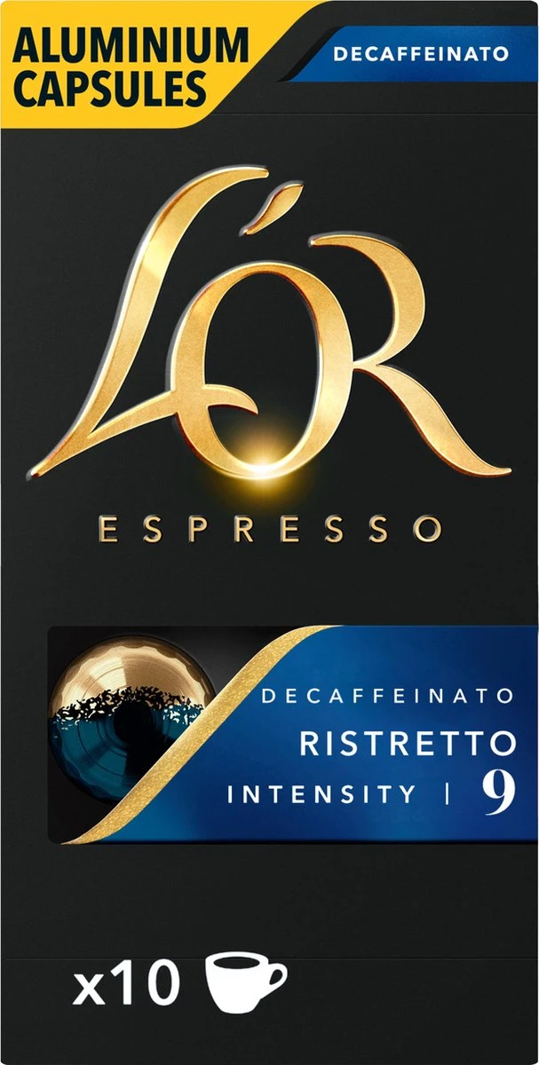 L'OR Espresso Ristretto Decaffeinato - Intensiteit 9/12 - 10 x 10 Capsules L'OR Espresso Ristretto Decaffeinato - Intensiteit 9/12 - 10 X 10 Capsules -Lavazza Winkel 607x1200 8