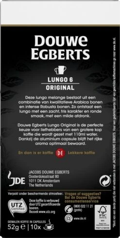 Douwe Egberts Lungo Original Koffiecups - Intensiteit 6/12 - 10 X 10 Capsules -Lavazza Winkel 607x1200 9