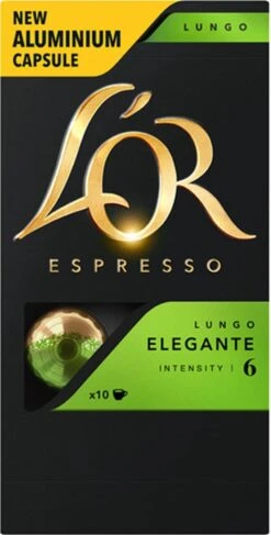 L'OR Lungo Elegante Koffiecups - Intensiteit 6/12 - 10 X 10 Capsules -Lavazza Winkel 609x1200