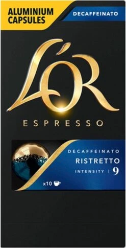 L'OR Espresso Ristretto Decaffeinato - Intensiteit 9/12 - 10 X 10 Capsules 12 L'OR Espresso Ristretto Decaffeinato - Intensiteit 9/12 - 10 X 10 Capsules -Lavazza Winkel 611x1200 2
