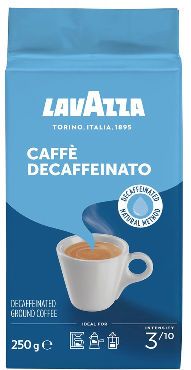 Lavazza Caffe Decaffeinato filterkoffie - 250 gram x8 Lavazza Caffe Decaffeinato Filterkoffie - 250 Gram X8 -Lavazza Winkel