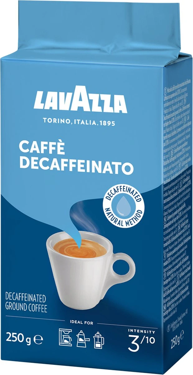 Lavazza Caffe Decaffeinato filterkoffie - 250 gram x8 Lavazza Caffe Decaffeinato Filterkoffie - 250 Gram X8 -Lavazza Winkel