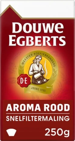 Douwe Egberts Aroma Rood Filterkoffie - 24 X 250 Gram -Lavazza Winkel 643x1200 3
