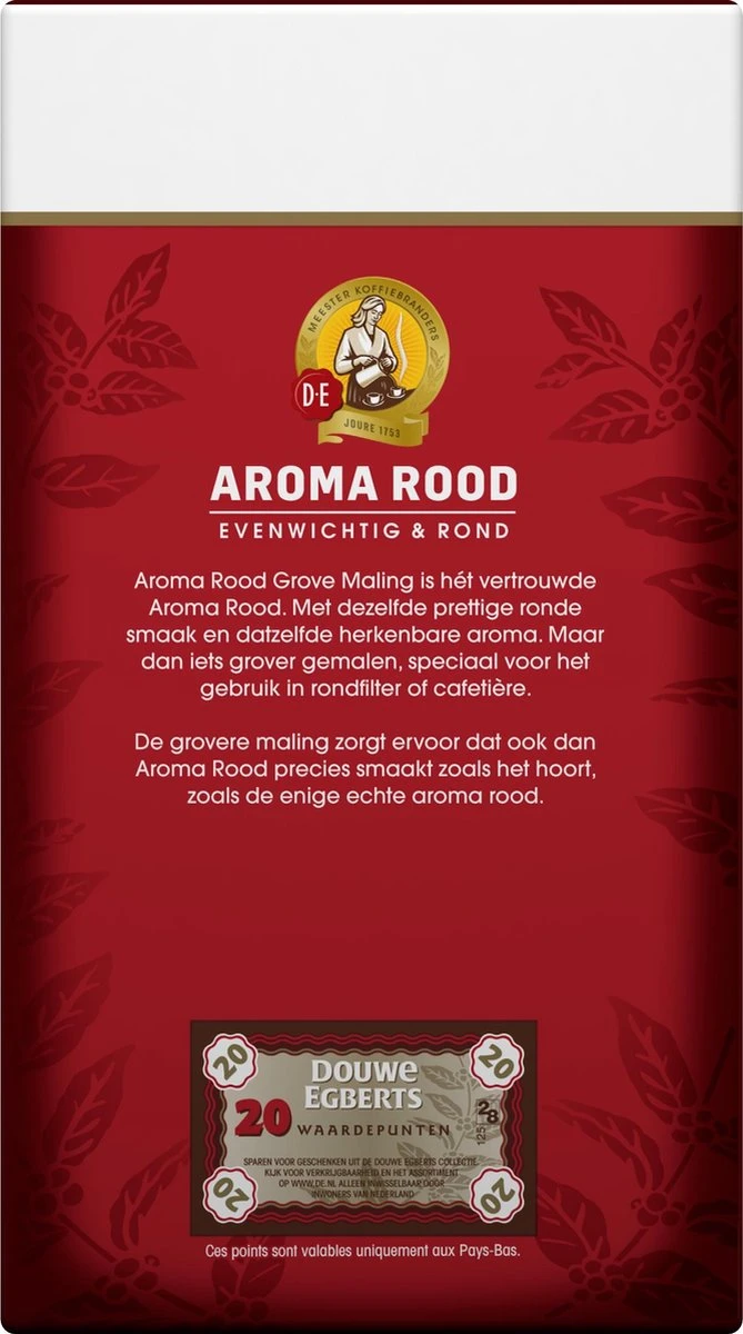 Douwe Egberts Aroma Rood Grove Maling filterkoffie - 6 x 500 gram Douwe Egberts Aroma Rood Grove Maling Filterkoffie - 6 X 500 Gram -Lavazza Winkel 669x1200 1