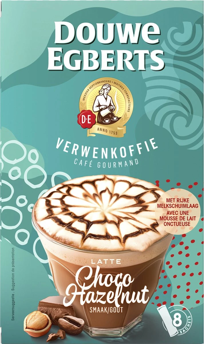 Douwe Egberts Latte Choco Hazelnut Oploskoffie - 5/9 Intensiteit - 5 x 8 zakjes Douwe Egberts Latte Choco Hazelnut Oploskoffie - 5/9 Intensiteit - 5 X 8 Zakjes -Lavazza Winkel 713x1200 4