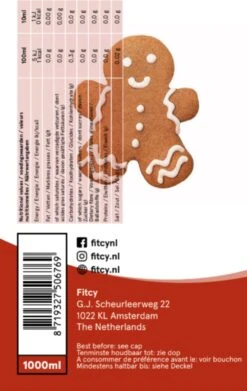Fitcy | Koffiesiroop | Gingerbread | Barista Syrup | Zero | Vegan | Vetvrij | Suikervrij | Keto-vriendelijk | Koffie | Siroop | MET DOSEERPOMP | 1L -Lavazza Winkel 759x1200