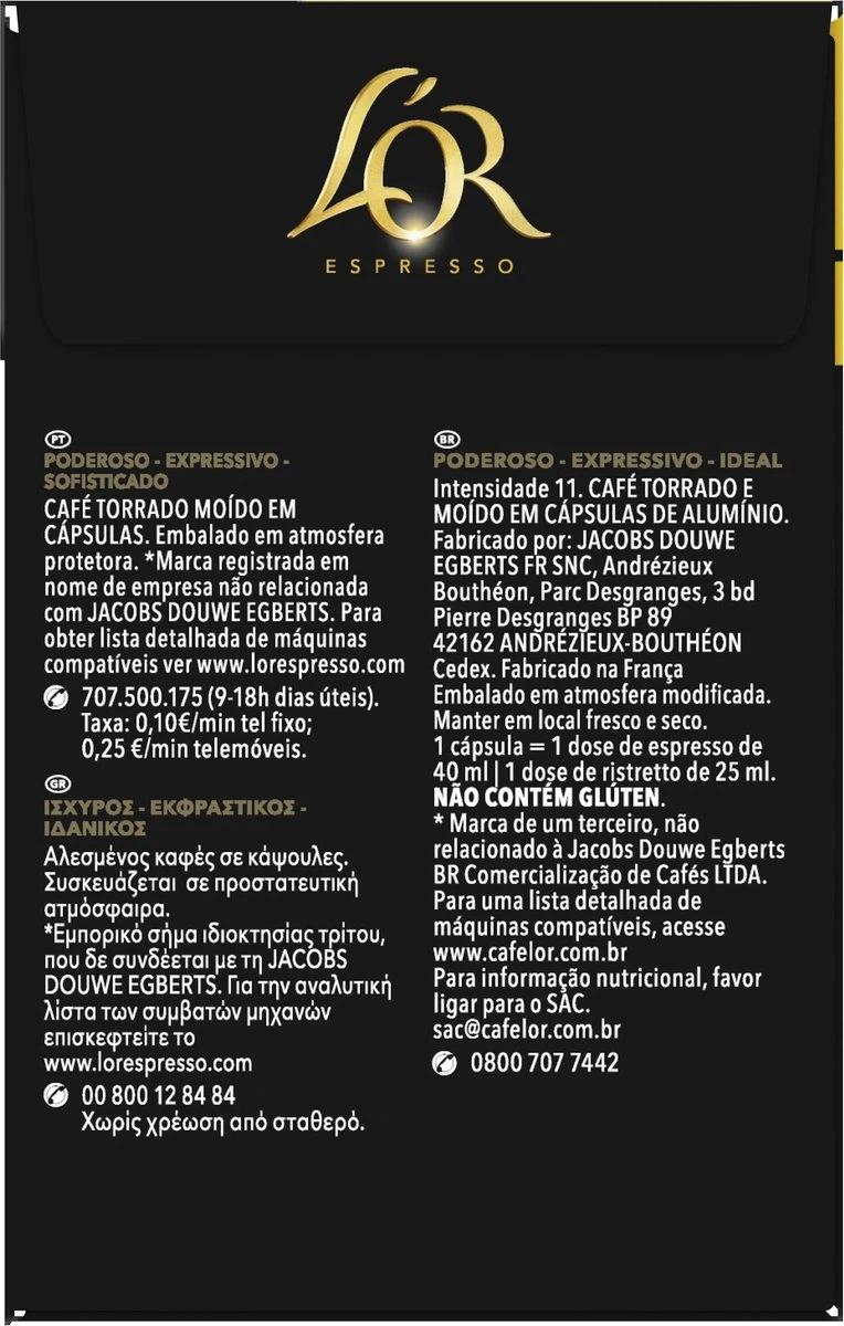 L'OR Espresso Ristretto Koffiecups - Intensiteit 11/12 - 4 x 40 Capsules L'OR Espresso Ristretto Koffiecups - Intensiteit 11/12 - 4 X 40 Capsules -Lavazza Winkel 764x1200 2