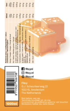 Fitcy | Koffiesiroop | Salted Caramel | Barista Syrup | Zero | Vegan | Vetvrij | Suikervrij | Keto-vriendelijk | Koffie | Siroop | MET DOSEERPOMP | 1L -Lavazza Winkel 764x1200