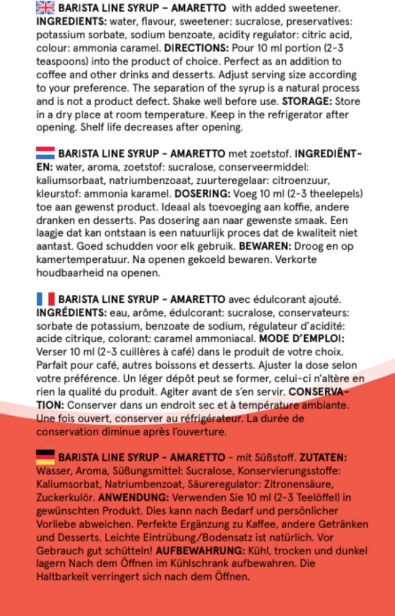 Fitcy | Koffiesiroop | Amaretto | Barista Syrup | Zero | Vegan | Vetvrij | Suikervrij | Keto-vriendelijk | Koffie | Siroop | MET DOSEERPOMP | 1L Fitcy | Koffiesiroop | Amaretto | Barista Syrup | Zero | Vegan | Vetvrij | Suikervrij | Keto-vriendelijk | Koffie | Siroop | MET DOSEERPOMP | 1L -Lavazza Winkel