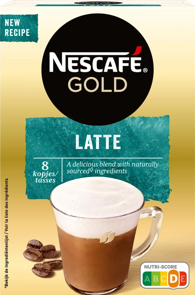 Nescafé Gold Latte Macchiato oploskoffie - 6 doosjes à 8 zakjes Nescafé Gold Latte Macchiato Oploskoffie - 6 Doosjes à 8 Zakjes -Lavazza Winkel 793x1200 1