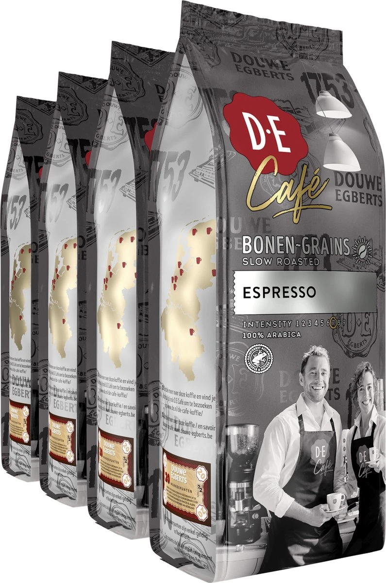 Douwe Egberts D.E Café Espresso Koffiebonen - Intensiteit 7/9 - 4 x 500 gram Douwe Egberts D.E Café Espresso Koffiebonen - Intensiteit 7/9 - 4 X 500 Gram -Lavazza Winkel 795x1200 4
