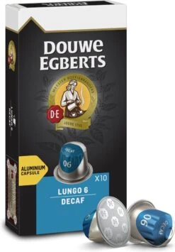 Douwe Egberts Lungo Decaf Koffiecups - Intensiteit 6/12 - 10 X 10 Capsules -Lavazza Winkel 836x1200