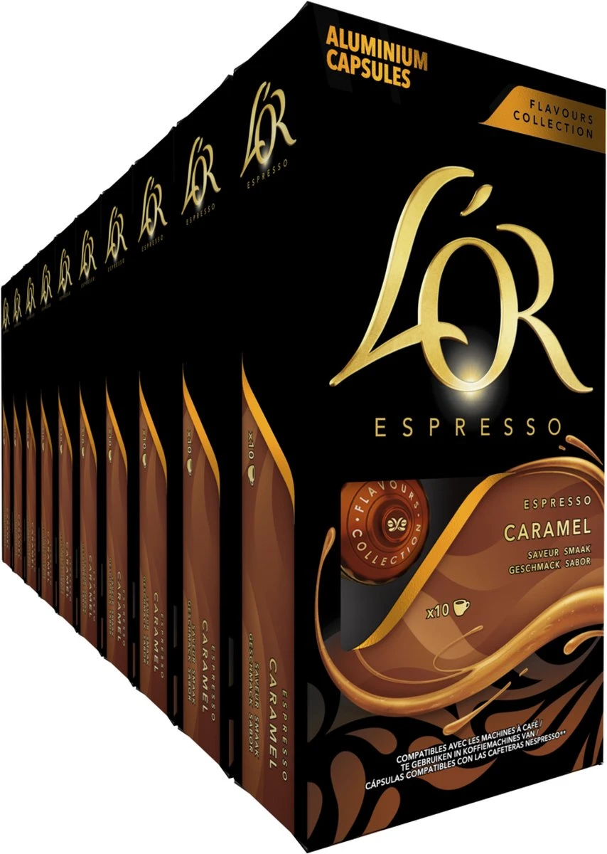 L'OR Espresso Caramel Koffiecups - 10 x 10 capsules L'OR Espresso Caramel Koffiecups - 10 X 10 Capsules -Lavazza Winkel 854x1200 2