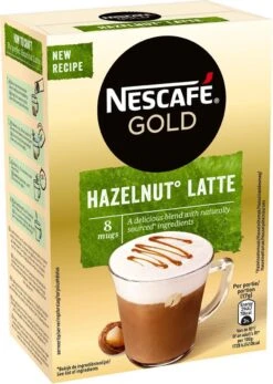 Nescafé Gold Hazelnoot Latte Oploskoffie - 6 Doosjes à 8 Zakjes -Lavazza Winkel 855x1200