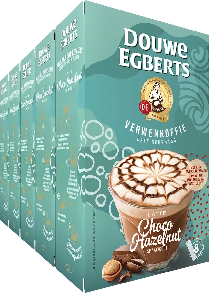 Douwe Egberts Latte Choco Hazelnut Oploskoffie - 5/9 Intensiteit - 5 x 8 zakjes Douwe Egberts Latte Choco Hazelnut Oploskoffie - 5/9 Intensiteit - 5 X 8 Zakjes -Lavazza Winkel 856x1200 2