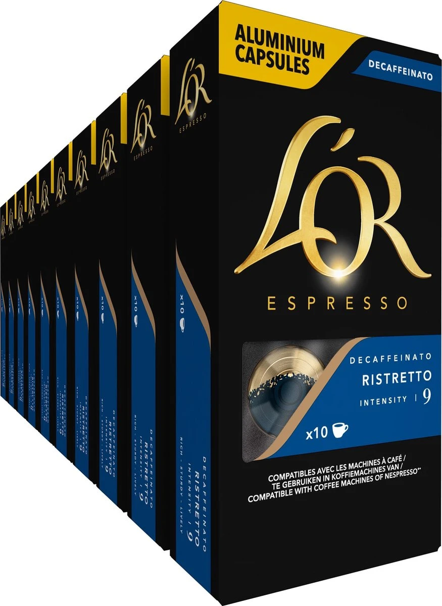 L'OR Espresso Ristretto Decaffeinato - Intensiteit 9/12 - 10 x 10 Capsules L'OR Espresso Ristretto Decaffeinato - Intensiteit 9/12 - 10 X 10 Capsules -Lavazza Winkel 875x1200 3