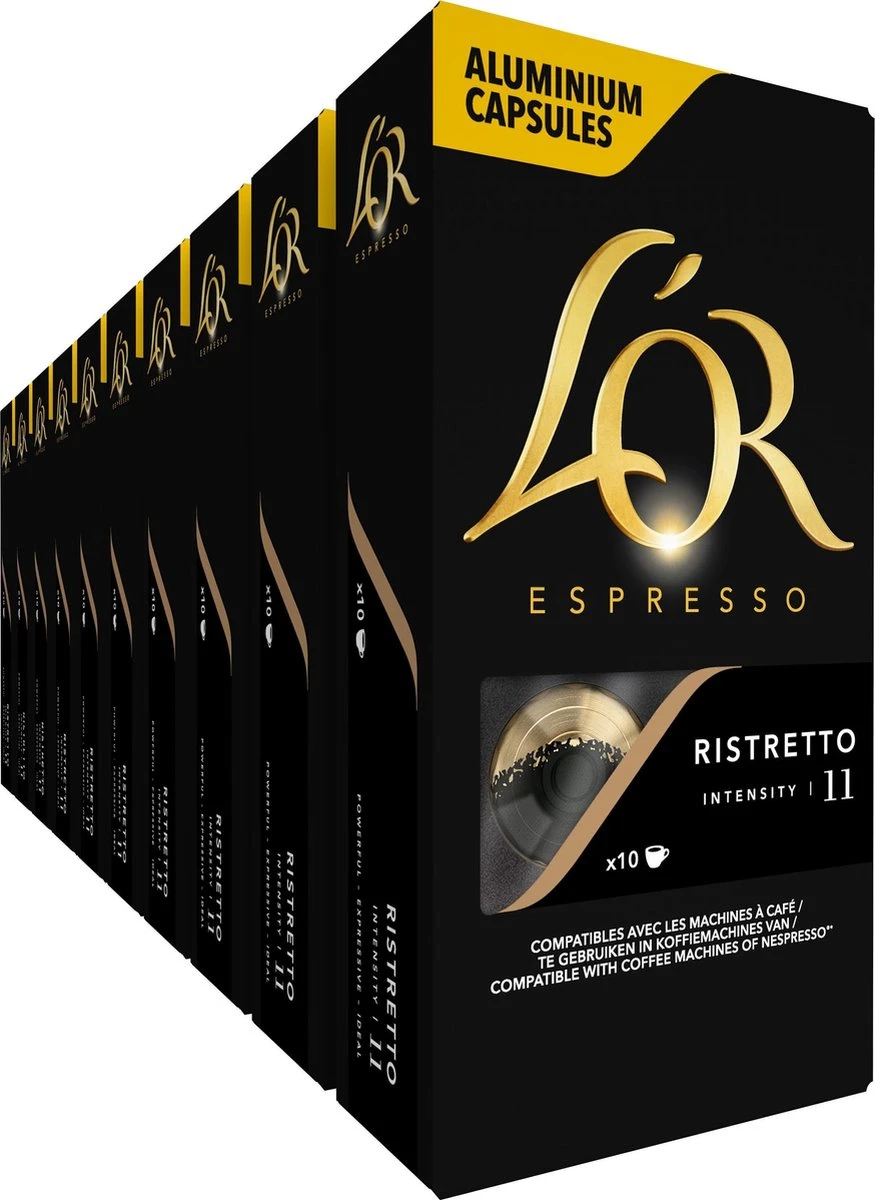 L'OR Espresso Ristretto (11) - 10 x 10 Koffiecups L'OR Espresso Ristretto (11) - 10 X 10 Koffiecups -Lavazza Winkel
