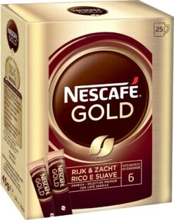 Nescafé Gold Oploskoffie - 6 Doosjes à 25 Zakjes 4 Nescafé Gold Oploskoffie - 6 Doosjes à 25 Zakjes -Lavazza Winkel 949x1200