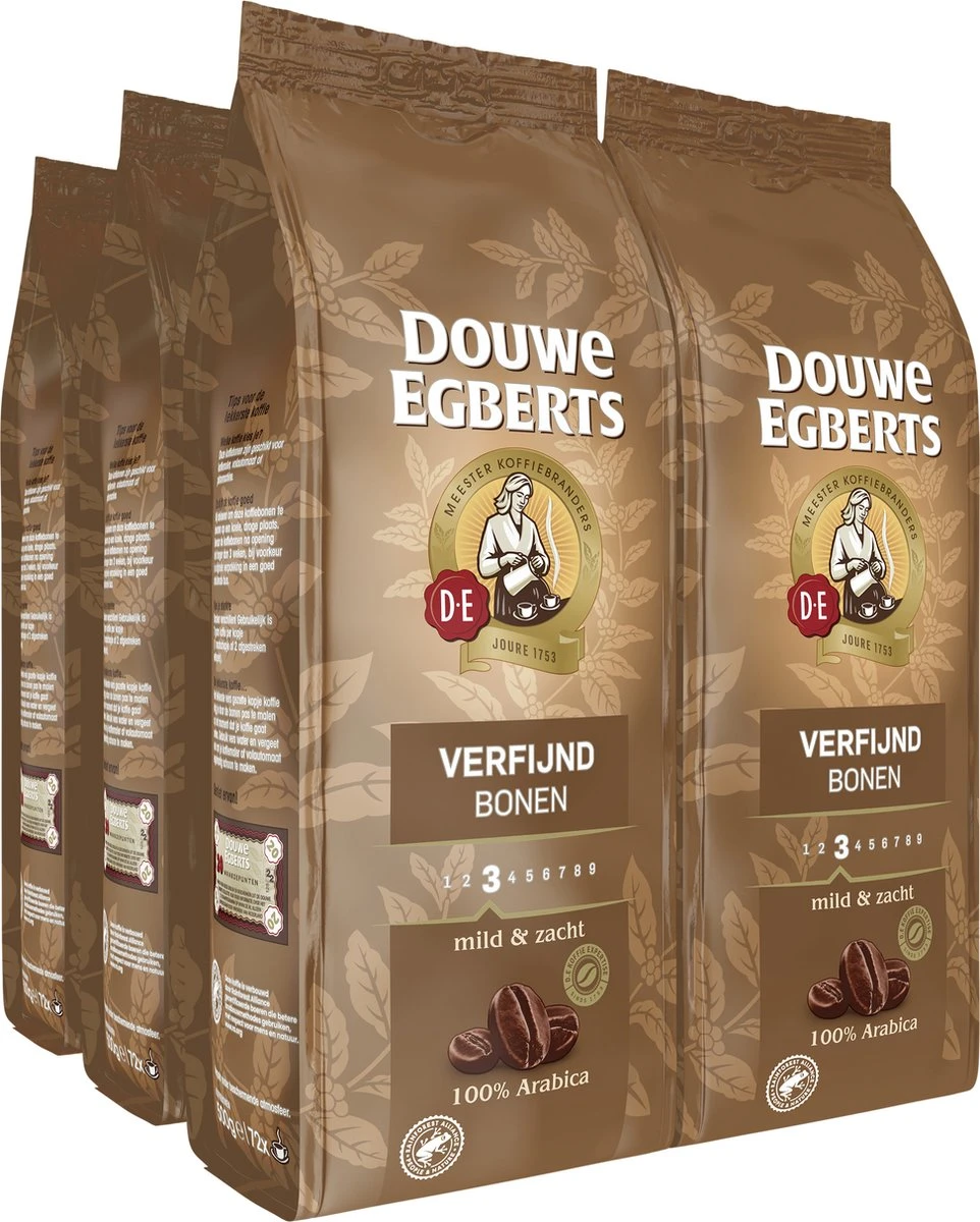 Douwe Egberts Verfijnd Koffiebonen - 4 x 500 gram Douwe Egberts Verfijnd Koffiebonen - 4 X 500 Gram -Lavazza Winkel 962x1200 3