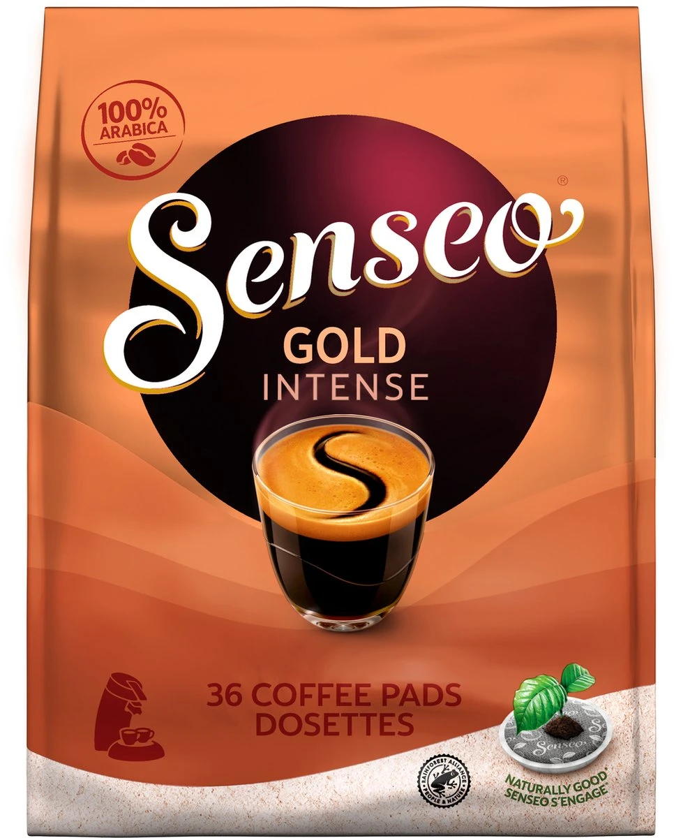 Senseo Gold Intense Koffiepads - 7/9 Intensiteit - 4 x 36 pads Senseo Gold Intense Koffiepads - 7/9 Intensiteit - 4 X 36 Pads -Lavazza Winkel
