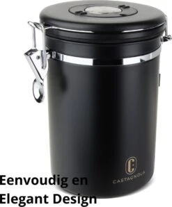 Castagnola Koffie Bewaarbus - Luchtdicht Met CO2 Uitlaat - Voor 600 Gram Koffiebonen - Koffieblik Matzwart Voorraadbussen - Voorraadbus - 1.8L 7 Castagnola Koffie Bewaarbus - Luchtdicht Met CO2 Uitlaat - Voor 600 Gram Koffiebonen - Koffieblik Matzwart Voorraadbussen - Voorraadbus - 1.8L -Lavazza Winkel 995x1200 17