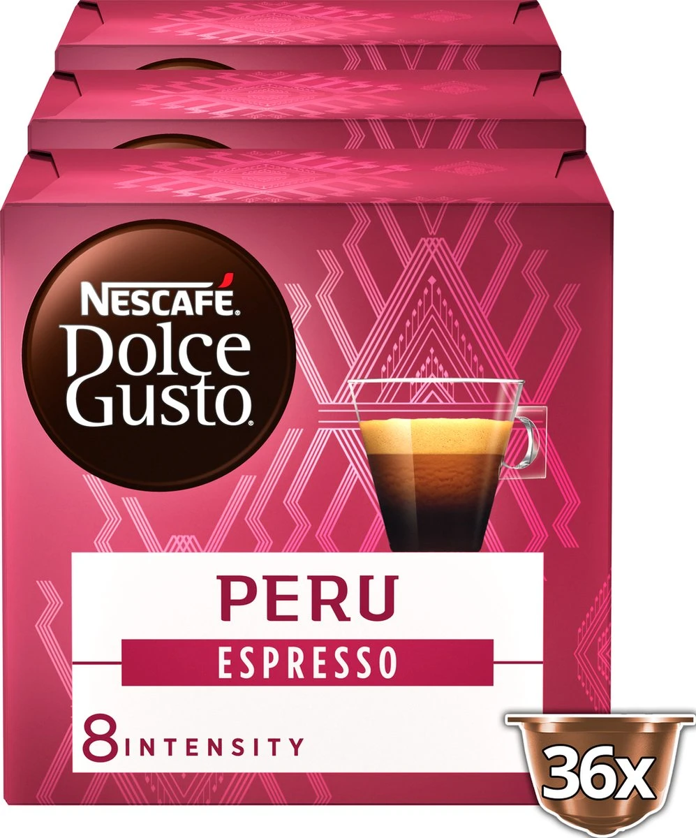 Nescafé Dolce Gusto Espresso Peru capsules - 36 koffiecups - GB-ORG-05 Nescafé Dolce Gusto Espresso Peru Capsules - 36 Koffiecups - GB-ORG-05 -Lavazza Winkel 997x1200 2