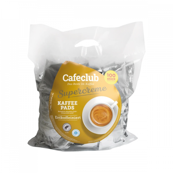 Caféclub Supercreme koffiepads Cafeïnevrij Voordeeltas Caféclub Supercreme Koffiepads Cafeïnevrij Voordeeltas -Lavazza Winkel caf club supercreme koffiepads cafe nevrij voordeeltas