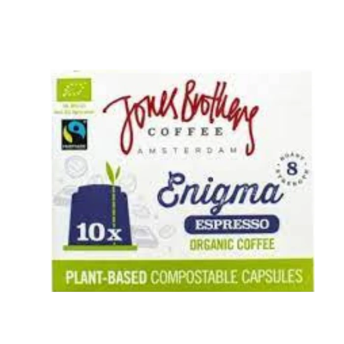 Jones Brothers Enigma Espresso voor Nespresso® compostable koffiecups Jones Brothers Enigma Espresso Voor Nespresso® Compostable Koffiecups -Lavazza Winkel jones brothers coffee enigma capsules 2