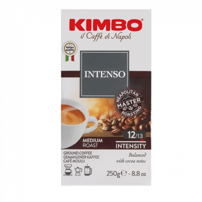 Kimbo Intenso gemalen koffie 250g Kimbo Intenso Gemalen Koffie 250g -Lavazza Winkel kimbo intenso gemalen espresso